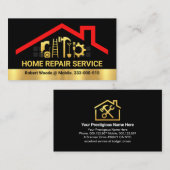 金ゴールド手利具屋根枠 名刺 (正面/裏面)