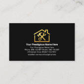 金ゴールド手利具屋根枠 名刺 (裏面)