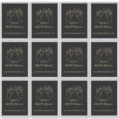 金ゴールド手描きムーンスクリプト名手作り シール (正面)