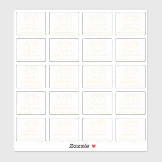 金ゴールド手描き月手書き名手作り シール