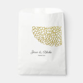 金ゴールド手描き花びらパタ結婚ーン フェイバーバッグ (正面)