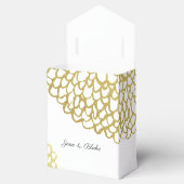 金ゴールド手描き花びらパタ結婚ーン フェイバーボックス (オープン)