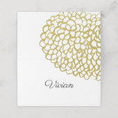 金ゴールド手描き花びらパタ結婚ーン プレイスカード (外部開封)