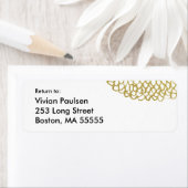 金ゴールド手描き花びらパタ結婚ーン ラベル (インサイチュ)