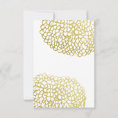 金ゴールド手描き花びらパタ結婚ーン 出欠カード (裏面)