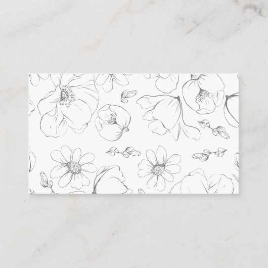 金ゴールド手描き野結婚花詳細 エンクロージャーカード (裏面)