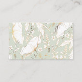 金ゴールド手描き野結婚花詳細 エンクロージャーカード (裏面)