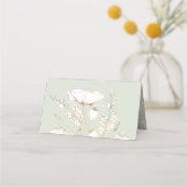 金ゴールド手描き野結婚花 プレイスカード (裏面)