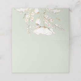 金ゴールド手描き野結婚花 プレイスカード