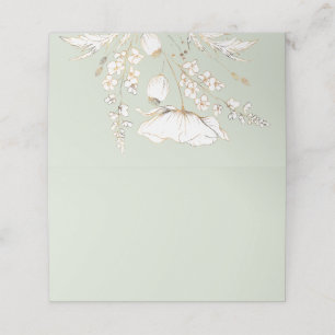 金ゴールド手描き野結婚花 プレイスカード