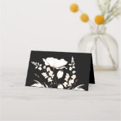 金ゴールド手描き野結婚花 プレイスカード (裏面)