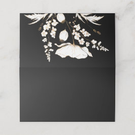 金ゴールド手描き野結婚花 プレイスカード