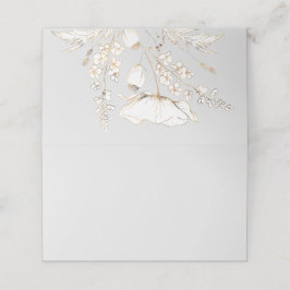 金ゴールド手描き野結婚花 プレイスカード