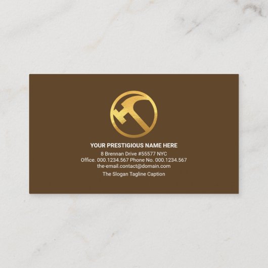 金ゴールド手提げ工具 名刺 (裏面)