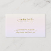 金ゴールド手書きスクリエレガントプトミニマリストトレンディー 名刺 (裏面)