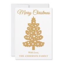 金ゴールド手書きスクリプトクリスマスツリー