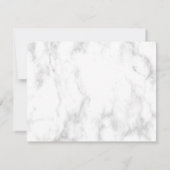 金ゴールド手書きスクリプトモノグラム名文字大理石 ノートカード (裏面)