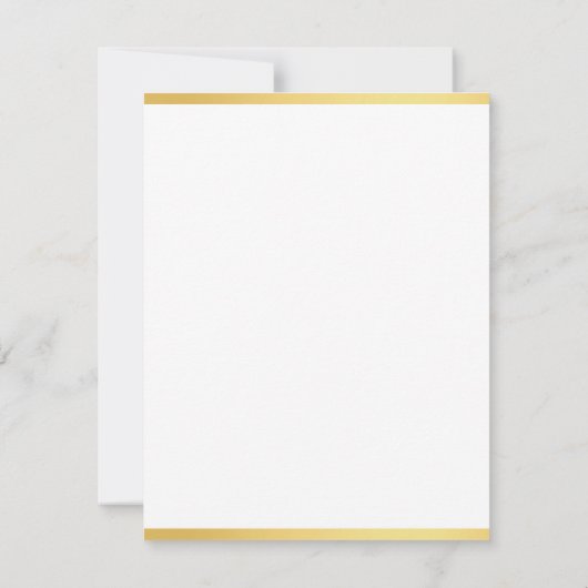 金ゴールド手書きスクリプト名の垂直テンプレート ノートカード (裏面)