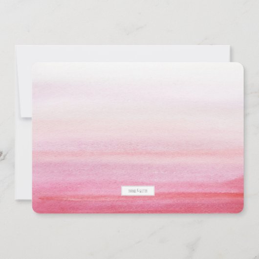 金ゴールド手書きベビー誕生写真のお知らせ 案内状 (裏面)