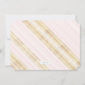 金ゴールド手書きベビー誕生写真のお知らせ 案内状 (裏面)