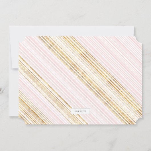 金ゴールド手書きベビー誕生写真のお知らせ 案内状 (裏面)