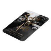 金ゴールド手書き写真日付の保存 マグネット (左側)