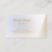 金ゴールド手書き名モダンテンプレートエレガント 名刺 (裏面)