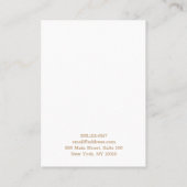 金ゴールド手書き書の耳飾り 名刺 (裏面)