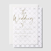 金ゴールド手書き書結婚道 ベラム紙招待状 (オフセット (招待状))