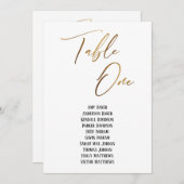 金ゴールド手書き表1座席表カード (正面/裏面)