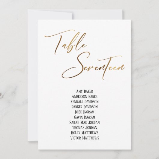 金ゴールド手書き表17席グラフ (正面)