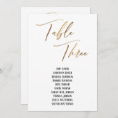 金ゴールド手書き表3座席表カード (正面/裏面)