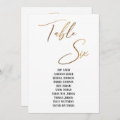 金ゴールド手書き表6席表 (正面/裏面)