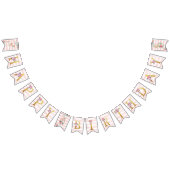 金ゴールド手紙とユニコーンハッピーバースデーバンティングF バンティングフラッグ (全)