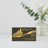 金ゴールド投資の上昇傾向共有グラフWave財務 名刺 (スタンド正面)