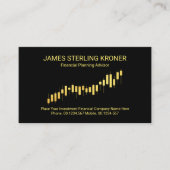 金ゴールド投資増加傾向グラフ 名刺 (正面)