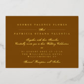 金ゴールド押しテラコッタフォーマル書道エレガント 箔招待状 (正面)