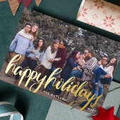 金ゴールド押しレタリング写真ハッピー 箔シーズンカード