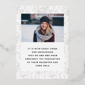 金ゴールド押し葉フローラ卒業パーティー 箔招待状 (裏面)