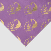 金ゴールド抽象芸術のピーコック光パープルデクページ 薄葉紙 (詳細)