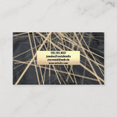 金ゴールド抽象芸術のレイヤードライン 名刺 (裏面)