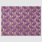 金ゴールド抽象芸術の花の紫の切り離 薄葉紙 (正面)