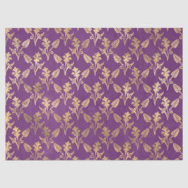 金ゴールド抽象芸術の花の紫の切り離 薄葉紙