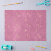 金ゴールド抽象芸術クジャクの羽のピンク 薄葉紙 (クラフト)