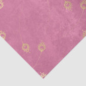 金ゴールド抽象芸術クジャクの羽のピンク 薄葉紙 (詳細)