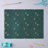 金ゴールド抽象芸術クジャクの羽の緑 薄葉紙 (クラフト)