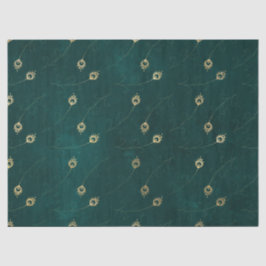 金ゴールド抽象芸術クジャクの羽の緑 薄葉紙