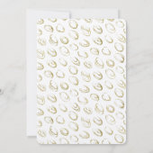 金ゴールド抽象芸術サークル誕生日 招待状 (裏面)