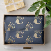 金ゴールド抽象芸術ディープページのピーコック 薄葉紙 (ギフト)