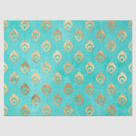 金ゴールド抽象芸術ドロップレットのアクアデコページ 薄葉紙